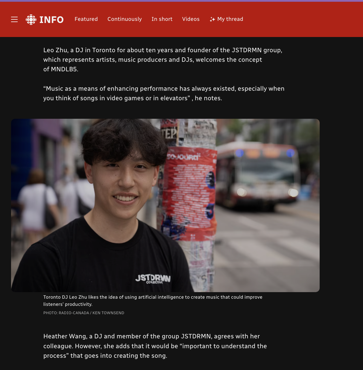 CBC - JSTDRMN Interview